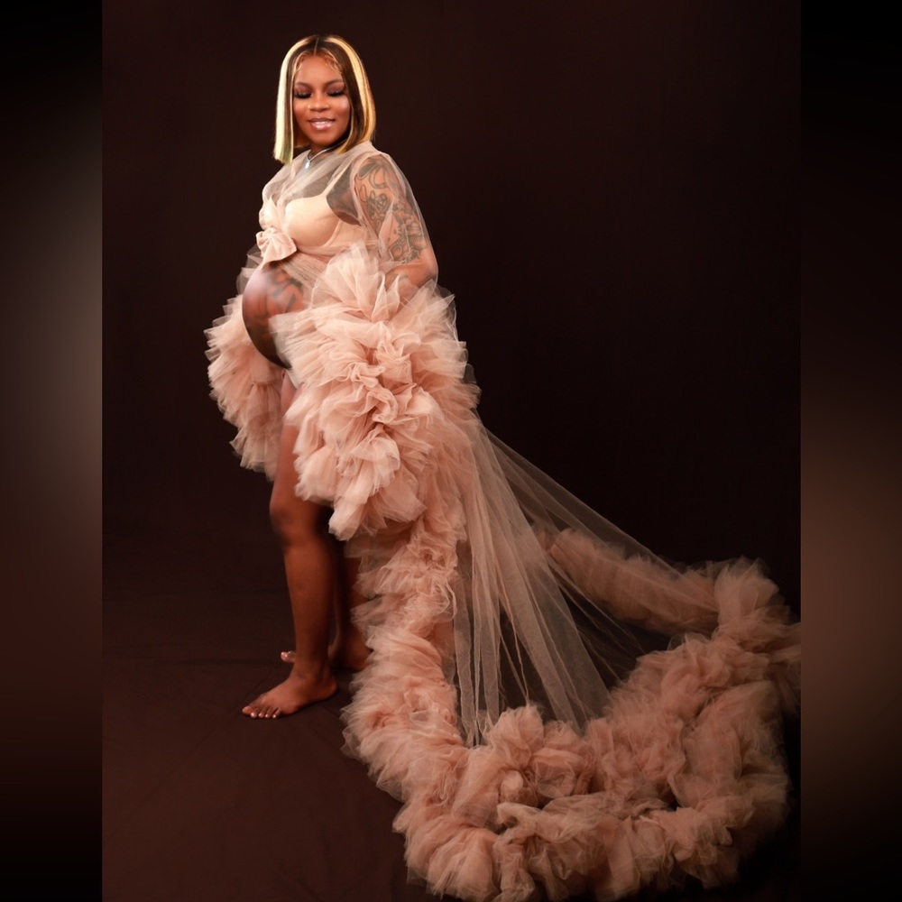 Tan Fluffy Robe - Picture 2 of 2